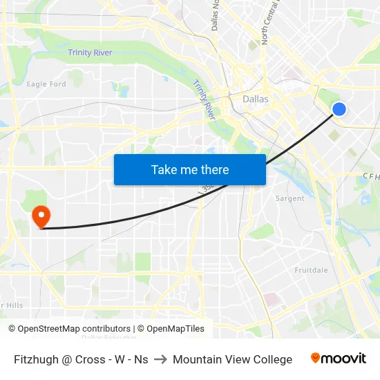 Fitzhugh @ Cross - W - Ns to Mountain View College map