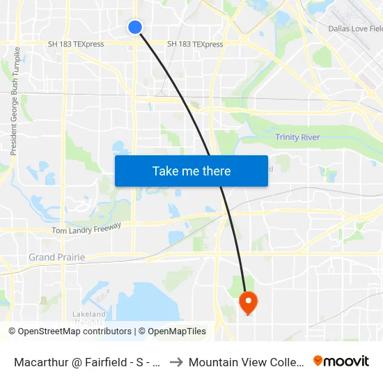 Macarthur @ Fairfield - S - FS to Mountain View College map