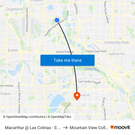 Macarthur @ Las Colinas - S - MB to Mountain View College map