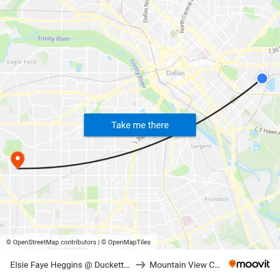 Elsie Faye Heggins @ Duckett - S - FS to Mountain View College map