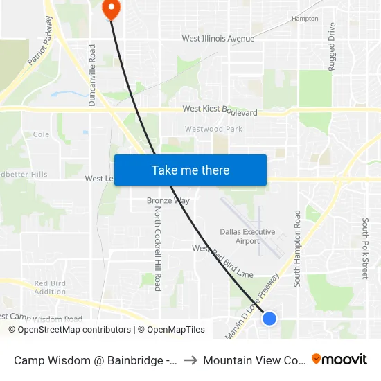 Camp Wisdom @ Bainbridge - W - FS to Mountain View College map