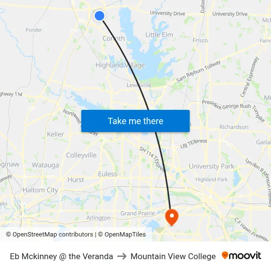 Eb Mckinney @ the Veranda to Mountain View College map