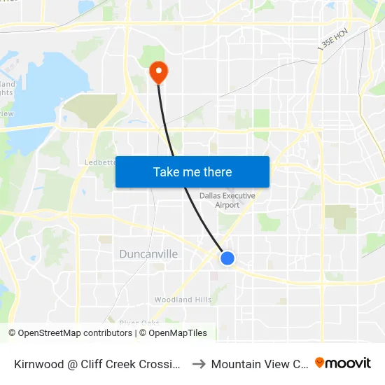Kirnwood @ Cliff Creek Crossing - N - Ns to Mountain View College map
