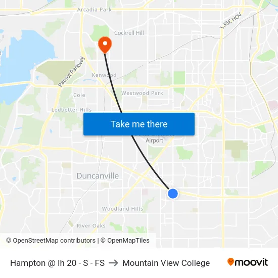 Hampton @ Ih 20 - S - FS to Mountain View College map