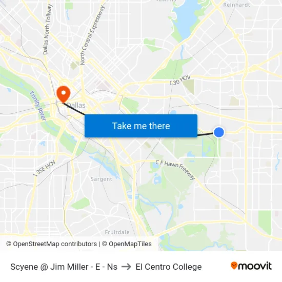Scyene @ Jim Miller - E - Ns to El Centro College map