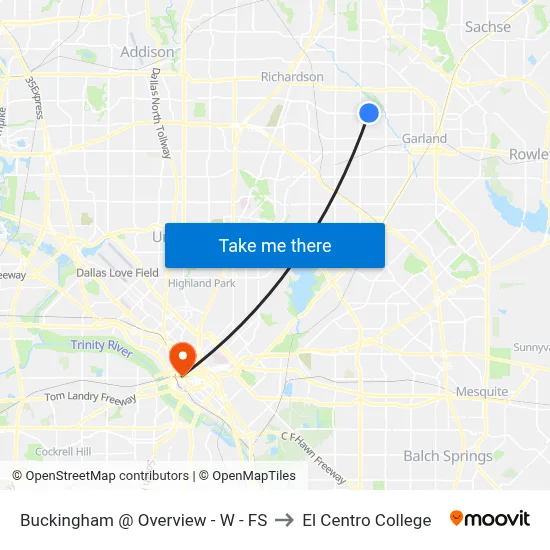 Buckingham @ Overview - W - FS to El Centro College map