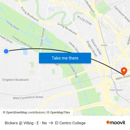 Bickers @ Vilbig - E - Ns to El Centro College map