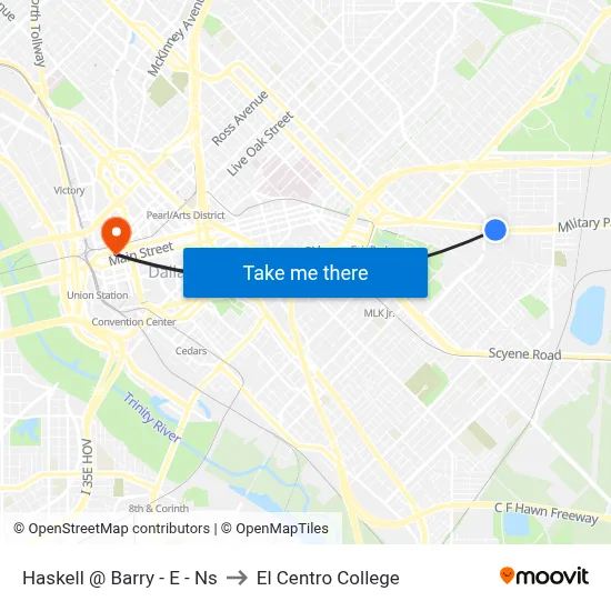 Haskell @ Barry - E - Ns to El Centro College map