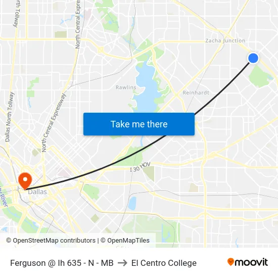 Ferguson @ Ih 635 - N - MB to El Centro College map