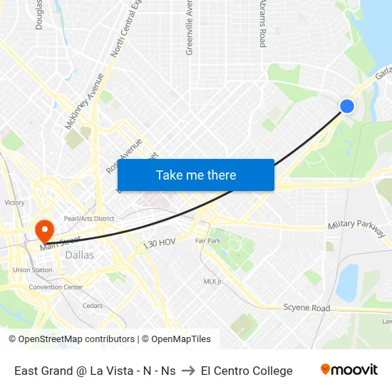 East Grand @ La Vista - N - Ns to El Centro College map