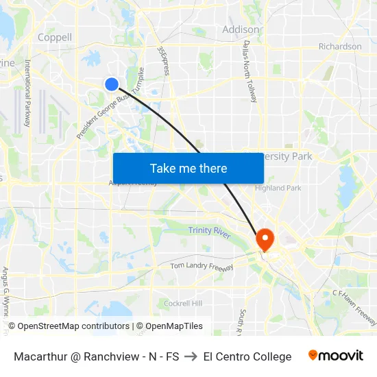 Macarthur @ Ranchview - N - FS to El Centro College map