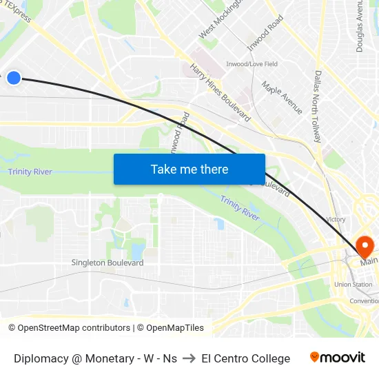 Diplomacy @ Monetary - W - Ns to El Centro College map