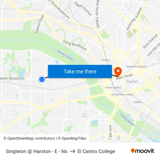 Singleton @ Harston - E - Ns to El Centro College map