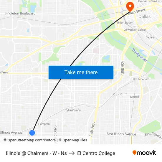 Illinois @ Chalmers - W - Ns to El Centro College map