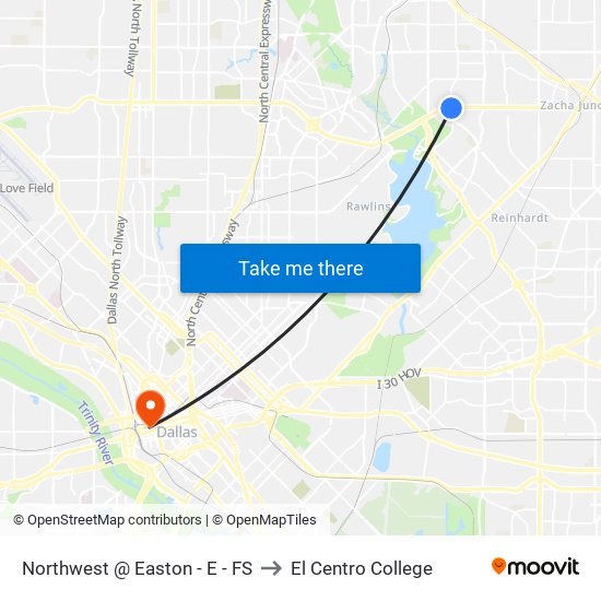 Northwest @ Easton - E - FS to El Centro College map