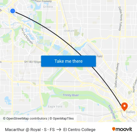 Macarthur @ Royal - S - FS to El Centro College map