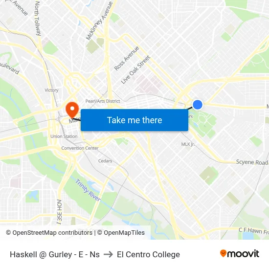 Haskell @ Gurley - E - Ns to El Centro College map
