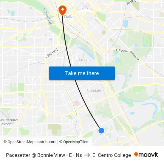 Pacesetter @ Bonnie View - E - Ns to El Centro College map