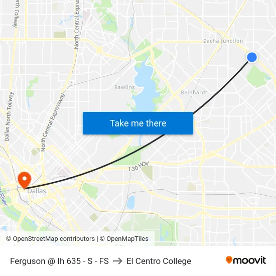 Ferguson @ Ih 635 - S - FS to El Centro College map