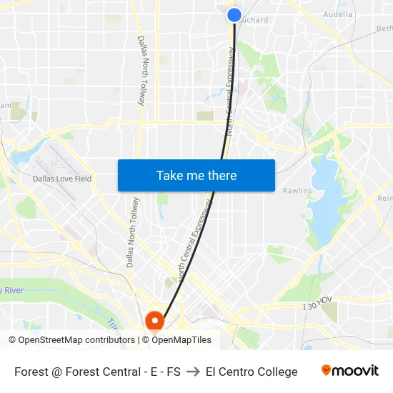 Forest @ Forest Central - E - FS to El Centro College map