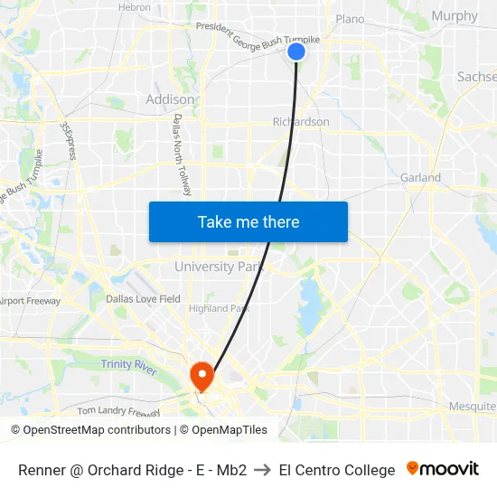 Renner @ Orchard Ridge - E - Mb2 to El Centro College map
