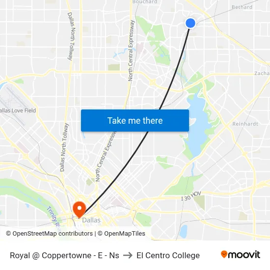 Royal @ Coppertowne - E - Ns to El Centro College map