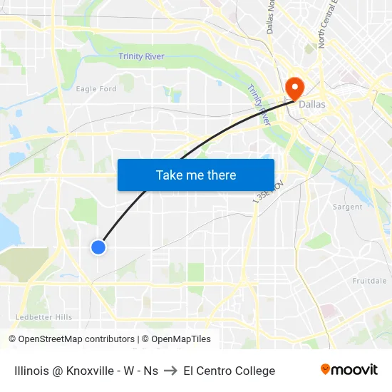 Illinois @ Knoxville - W - Ns to El Centro College map