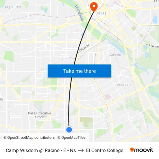 Camp Wisdom @ Racine - E - Ns to El Centro College map