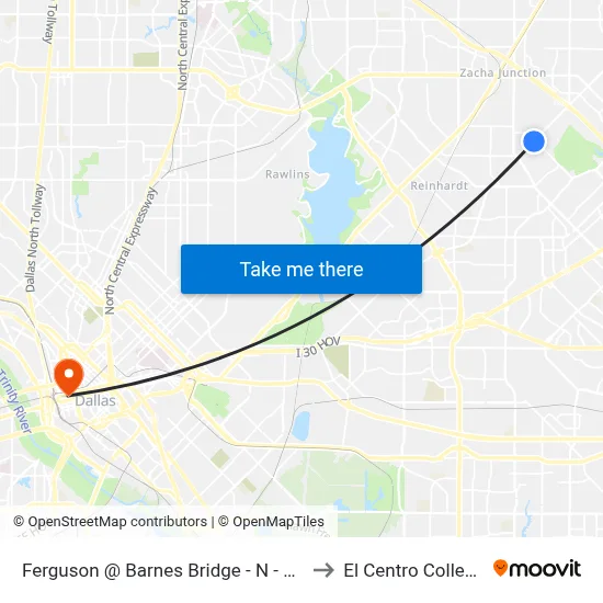 Ferguson @ Barnes Bridge - N - Ns to El Centro College map
