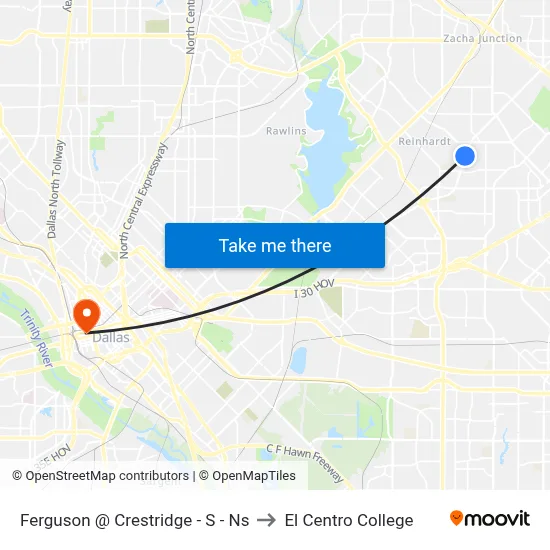 Ferguson @ Crestridge - S - Ns to El Centro College map