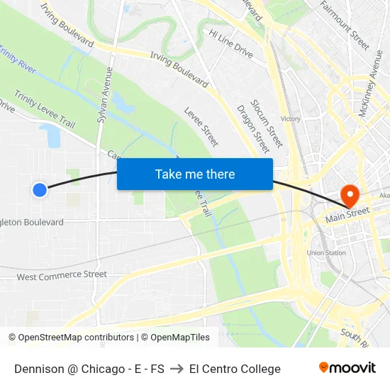Dennison @ Chicago - E - FS to El Centro College map
