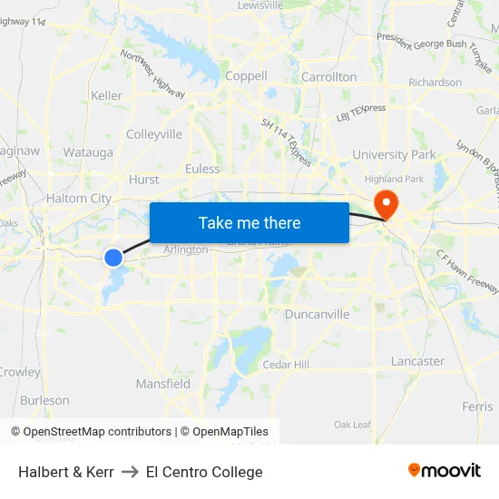 Halbert & Kerr to El Centro College map