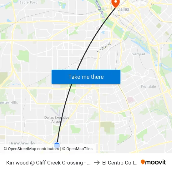 Kirnwood @ Cliff Creek Crossing - N - Ns to El Centro College map