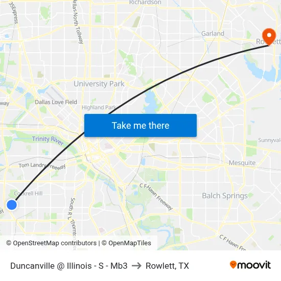 Duncanville @ Illinois - S - Mb3 to Rowlett, TX map