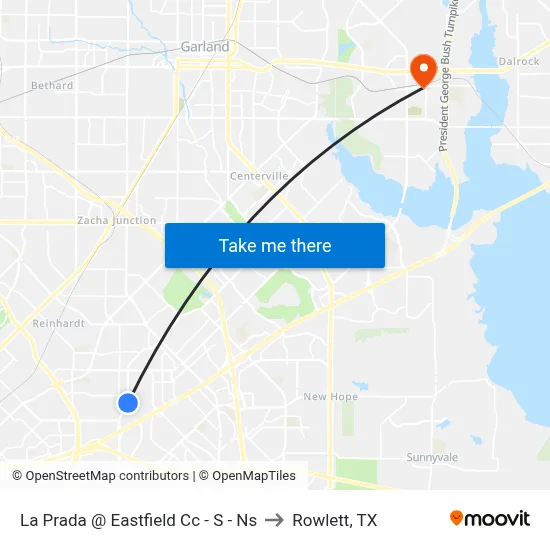 La Prada @ Eastfield Cc - S - Ns to Rowlett, TX map