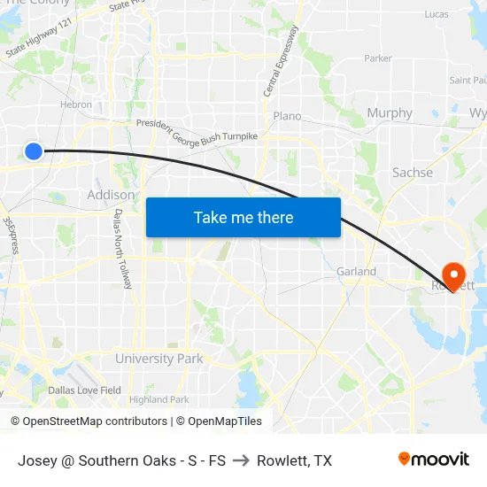 Josey @ Southern Oaks - S - FS to Rowlett, TX map
