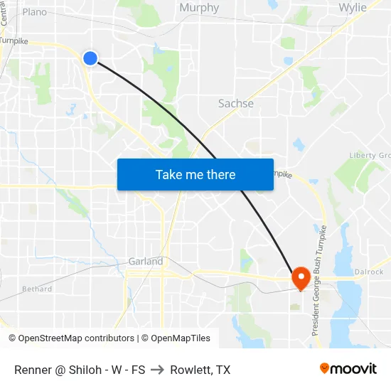 Renner @ Shiloh - W - FS to Rowlett, TX map