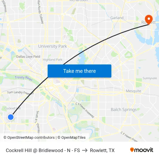 Cockrell Hill @ Bridlewood - N - FS to Rowlett, TX map