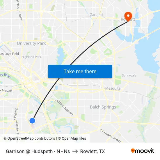 Garrison @ Hudspeth - N - Ns to Rowlett, TX map