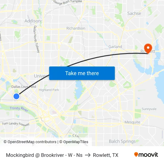 Mockingbird @ Brookriver - W - Ns to Rowlett, TX map