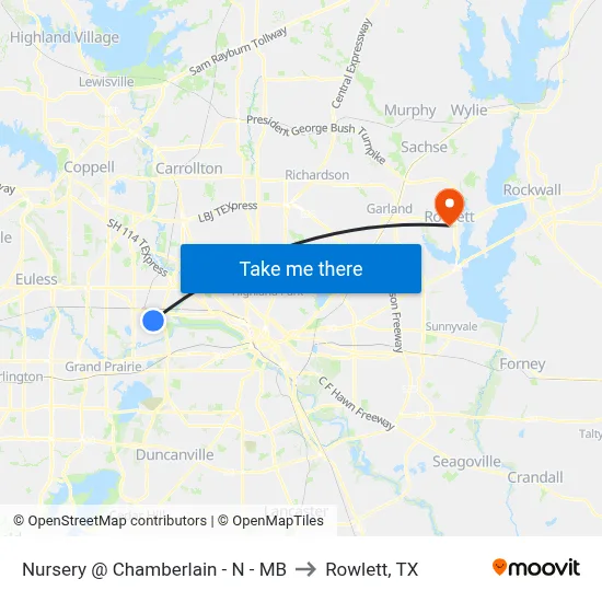 Nursery @ Chamberlain - N - MB to Rowlett, TX map