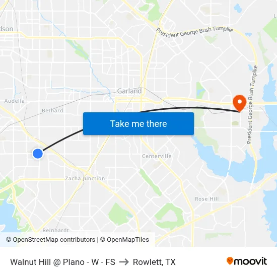 Walnut Hill @ Plano - W - FS to Rowlett, TX map