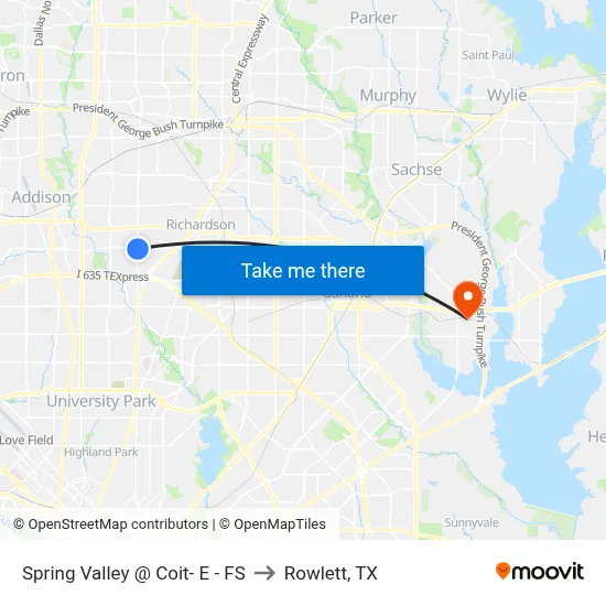 Spring Valley @ Coit- E - FS to Rowlett, TX map