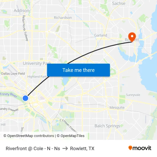 Riverfront @ Cole - N - Ns to Rowlett, TX map