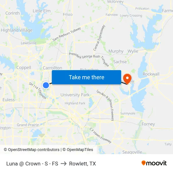 Luna @ Crown - S - FS to Rowlett, TX map