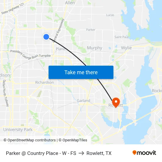 Parker @ Country Place - W - FS to Rowlett, TX map