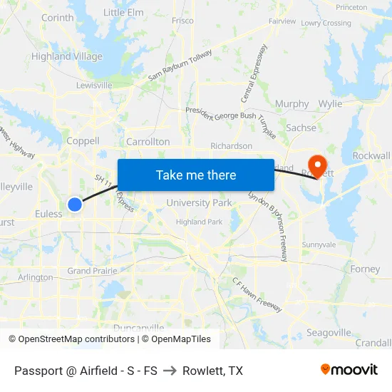 Passport @ Airfield - S - FS to Rowlett, TX map