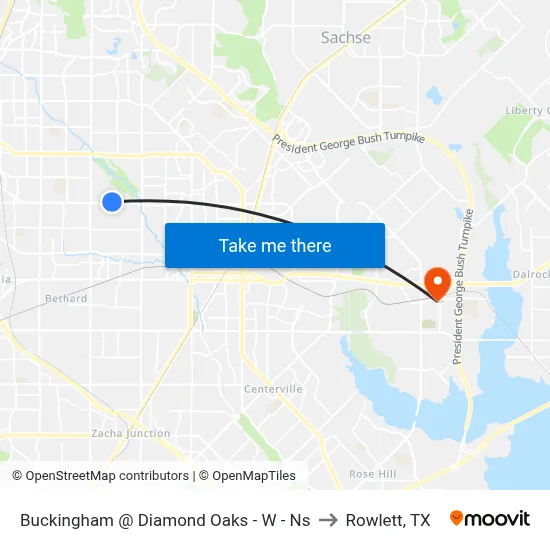 Buckingham @ Diamond Oaks - W - Ns to Rowlett, TX map