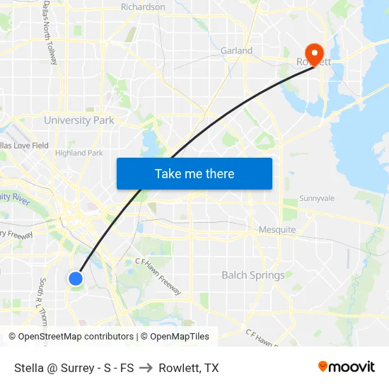 Stella @ Surrey - S - FS to Rowlett, TX map