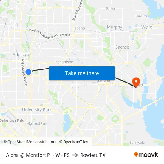 Alpha @ Montfort Pl - W - FS to Rowlett, TX map